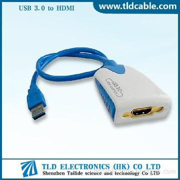 new arrived USB3.0 to HDMI Video Audio Converter PC to HDTV Adapter